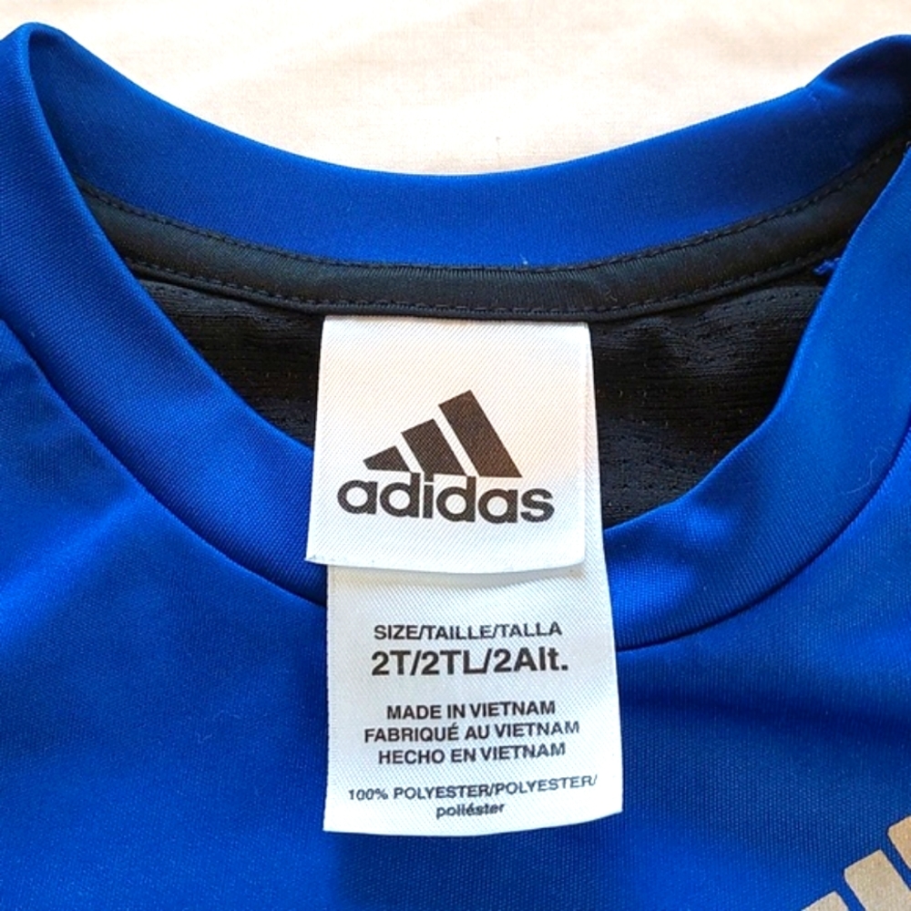 Adidas Blue Tee .Size 2T Great Condition. - Picture 2 of 6
